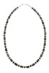 Native American Unakite Sterling Silver Bead Necklace JX126884